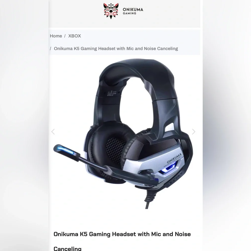 Onikuma K5 Pro Gaming Noise Cancelling Headset - Like New - PS4/PS5 - PC - XBOX